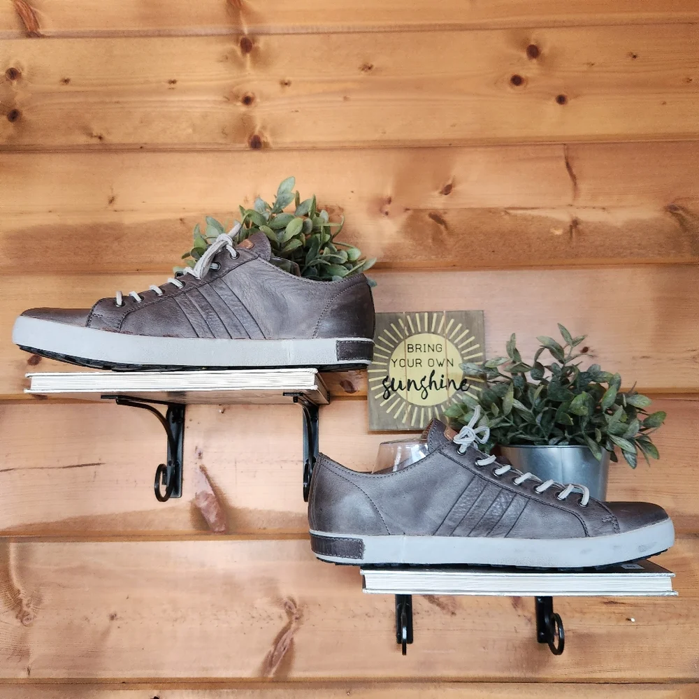 Blackstone JM11 Charcoal‎ Gray Leather Sneakers Dutch Shoes Throwback Sz 47 / 13